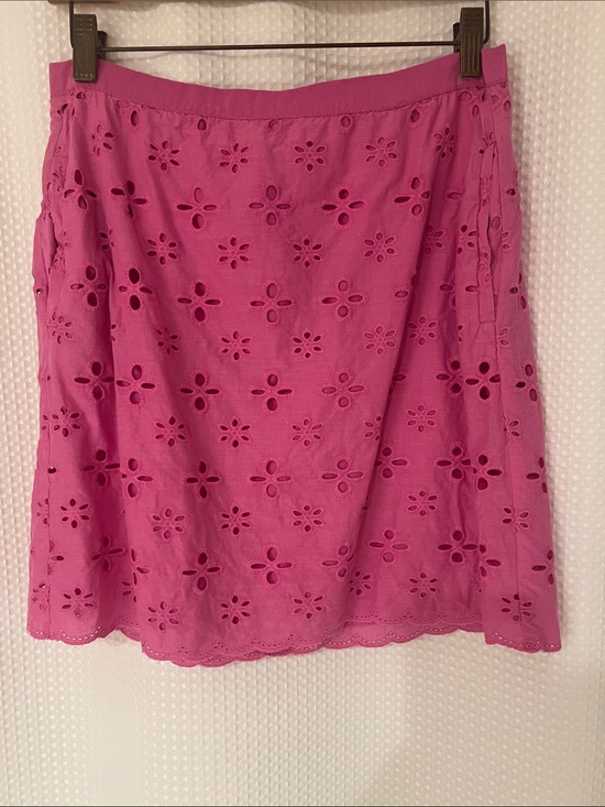 LOFT Dresses & Skirts - LOFT Eyelet A-Line Skirt - Hot Pink